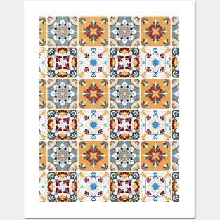 Azulejo #8- vector Portuguese Moorish pattern Posters and Art